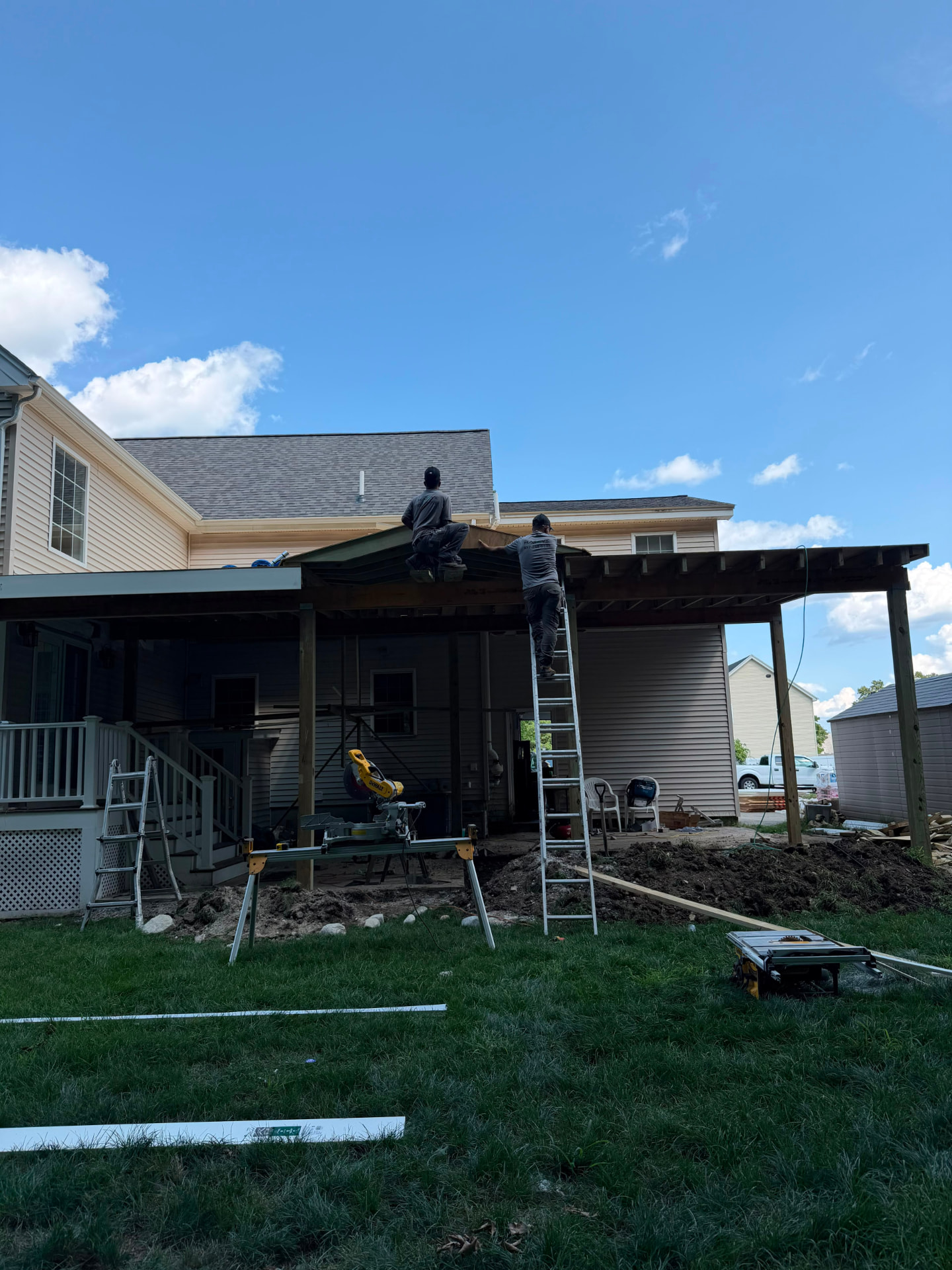 Building the outdoor structure